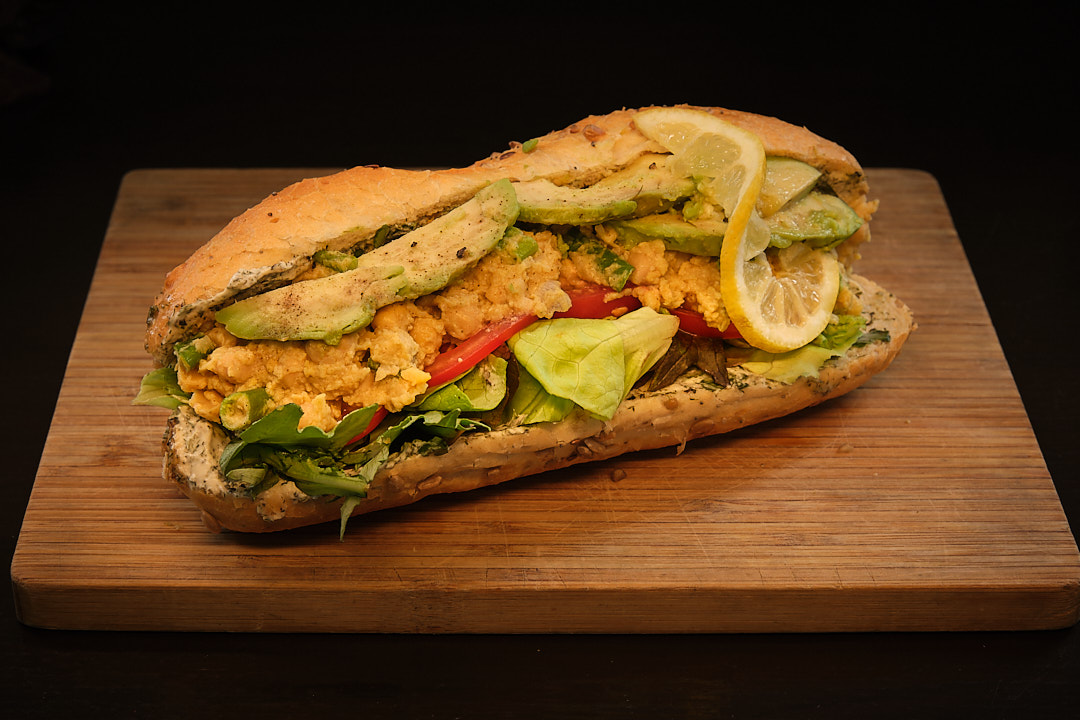 Vegetarian Sub from Downstairs Deli Cafe at Quay Coop