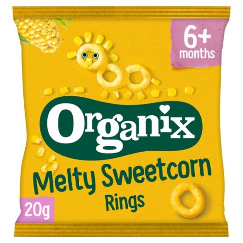 organix melty sweetcorn rings baby snack