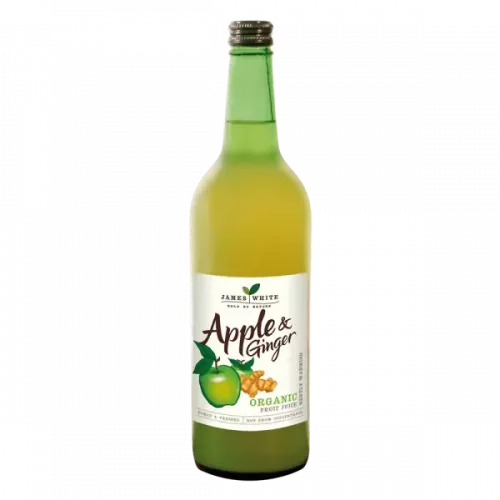 james white apple ginger organic juice